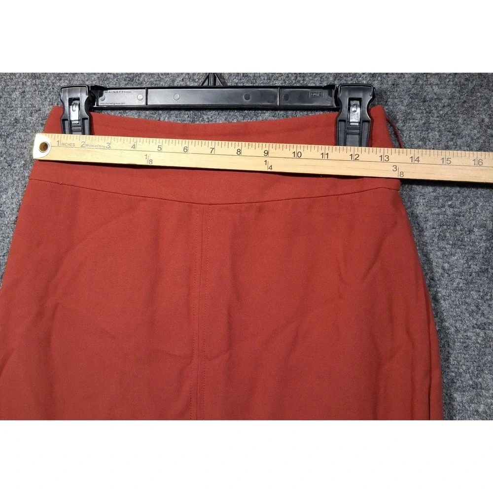 Express Womens‎ Rust Orange Front Slit Midi Pencil Skirt Size 2 007738915